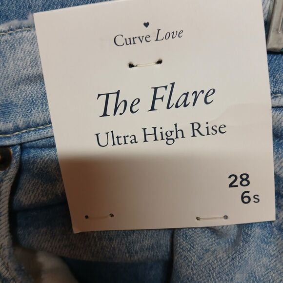 Abercrombie & Fitch "Curve Love" Light Wash The Flame Ultra High Rise Jeans 6S - Picture 6 of 16
